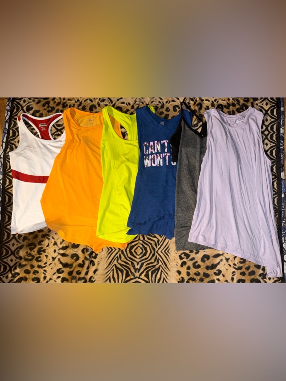 6 Women’s Multicolor Activewear Tank Top Bundle
